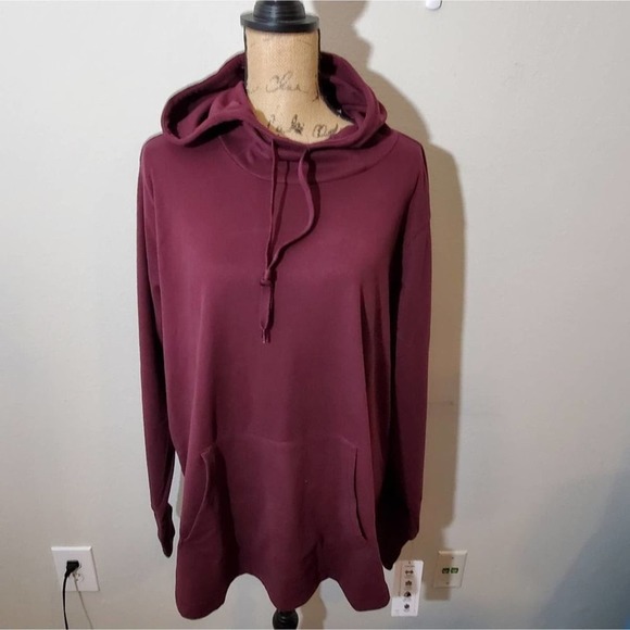 Rbx super soft hooded cowl neck kangaroo pocket‎ active shirt plus size 2X - Picture 1 of 3